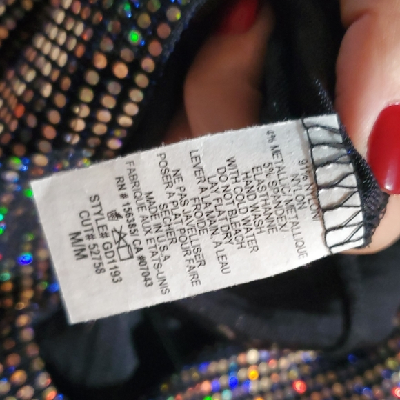 New Years Holiday Shiny Dress Size Medium Homegirl Society - Picture 5 of 5